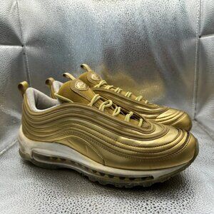 Size 9.5 Nike Air Max 97 Low Womens Olympic Gold Athletic Sneaker CJ0625-700